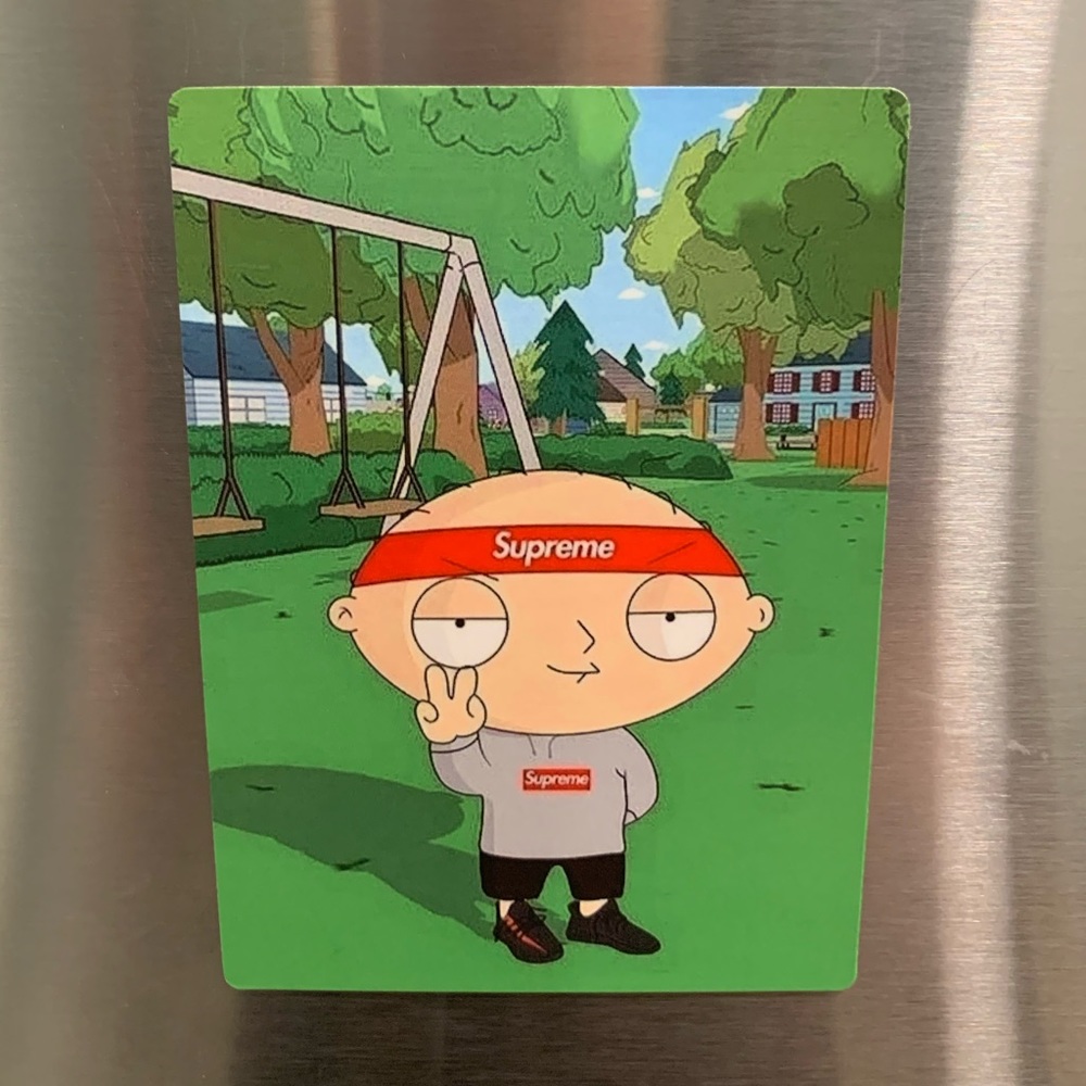 Stewie Family Guy Playground Large 5" x 4" Fridge Magnet High-Gloss
